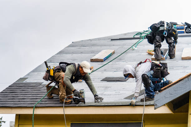 Professional Gutter Installation technician working in Edneyville, NC